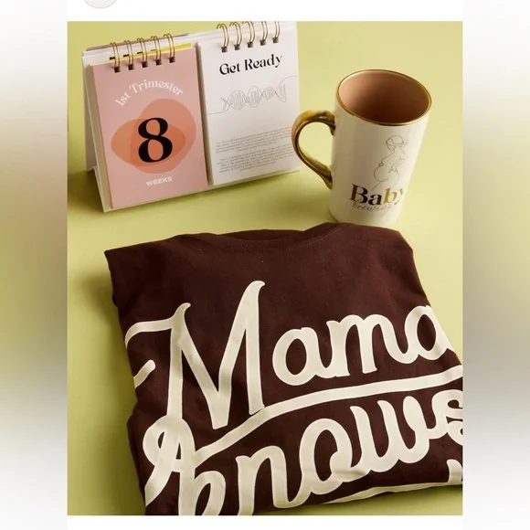 Tummii “Mama Knows Best” Graphic T-Shirt Trendy Casual Chocolate Brown Size L - Picture 5 of 11